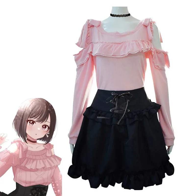 Anime PJSK Project Sekai colorido escenario Shinonome Ena uniforme Casual fiesta juego de rol disfraz conjunto completo yj