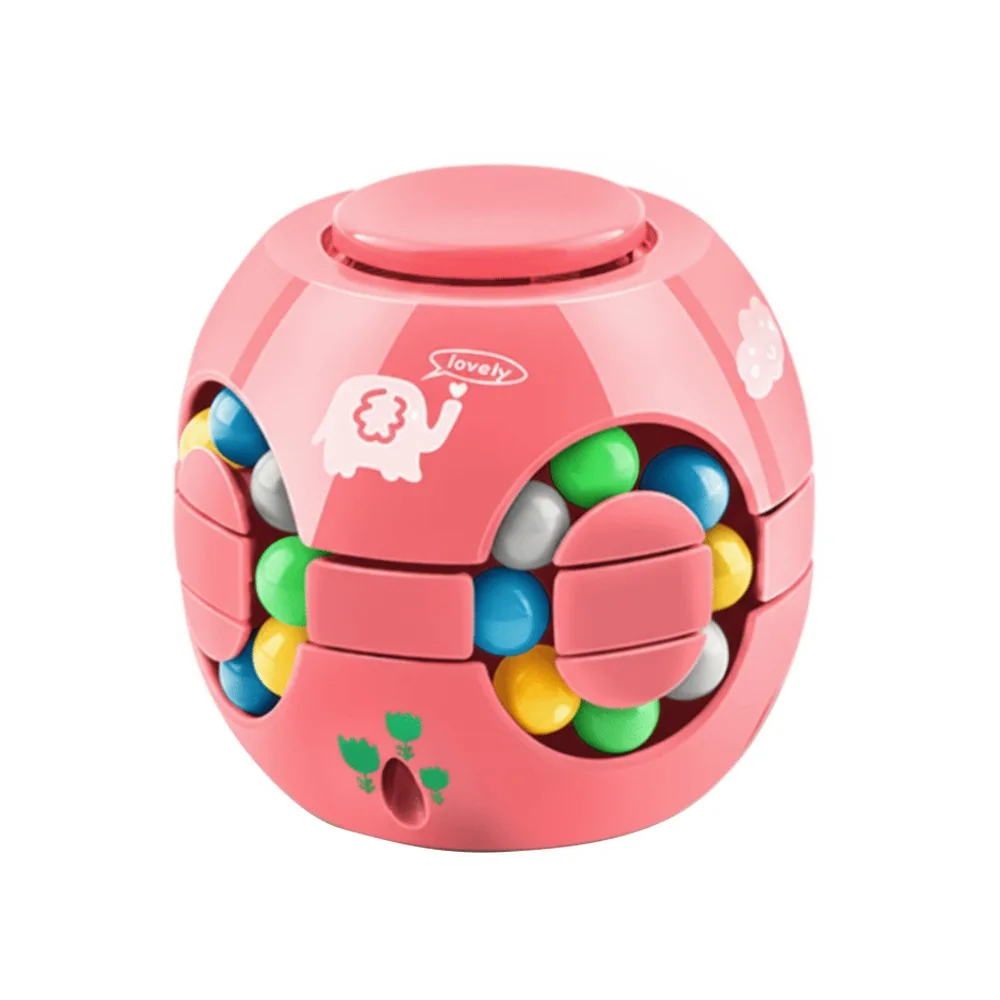 Creative Plastics Magic Bean Cube Spinner Rotating Ball 3D Rotating Ball Finger Gyro Finger Spinner Gyro