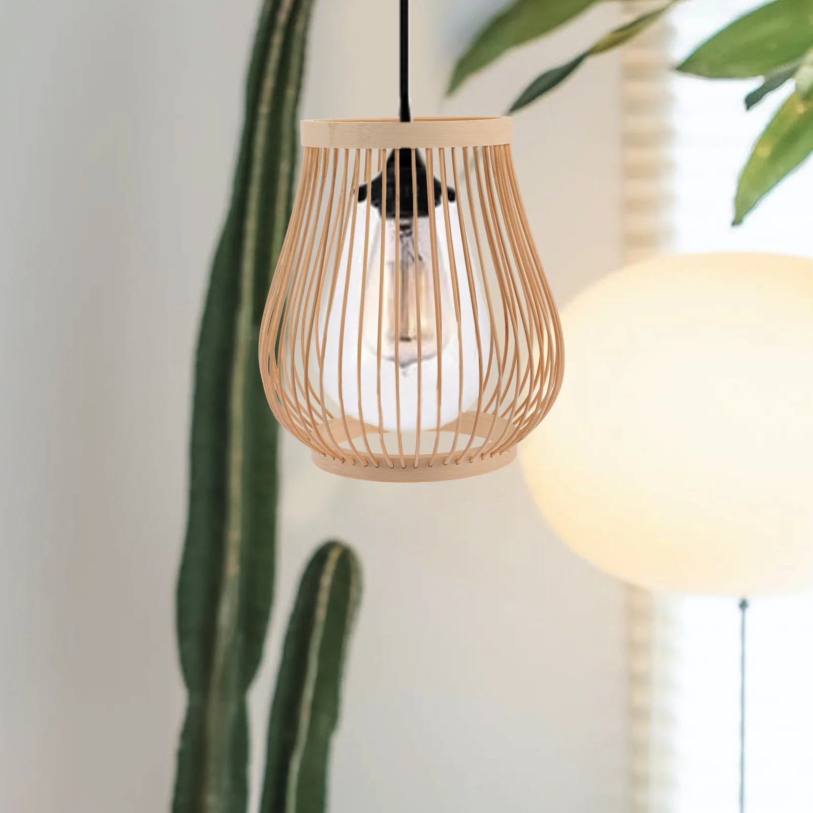 

Premium Bamboo Lampshade Creative Design Fine Workmanship Suitable Living Room Bedroom Study Decor Bamboo Lamp Cover