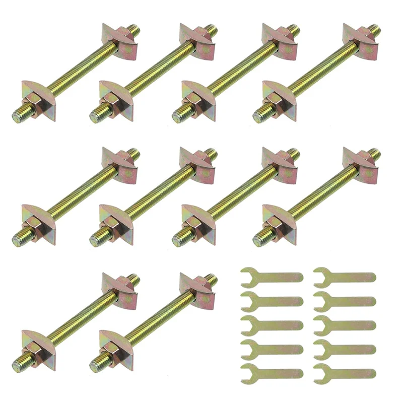 AT05-10 Sets Countertop Connector Bolts,Table Top Fasteners,Joint Connectors Drawbolt Pack,Miter Draw Bolt And Zip Bolt