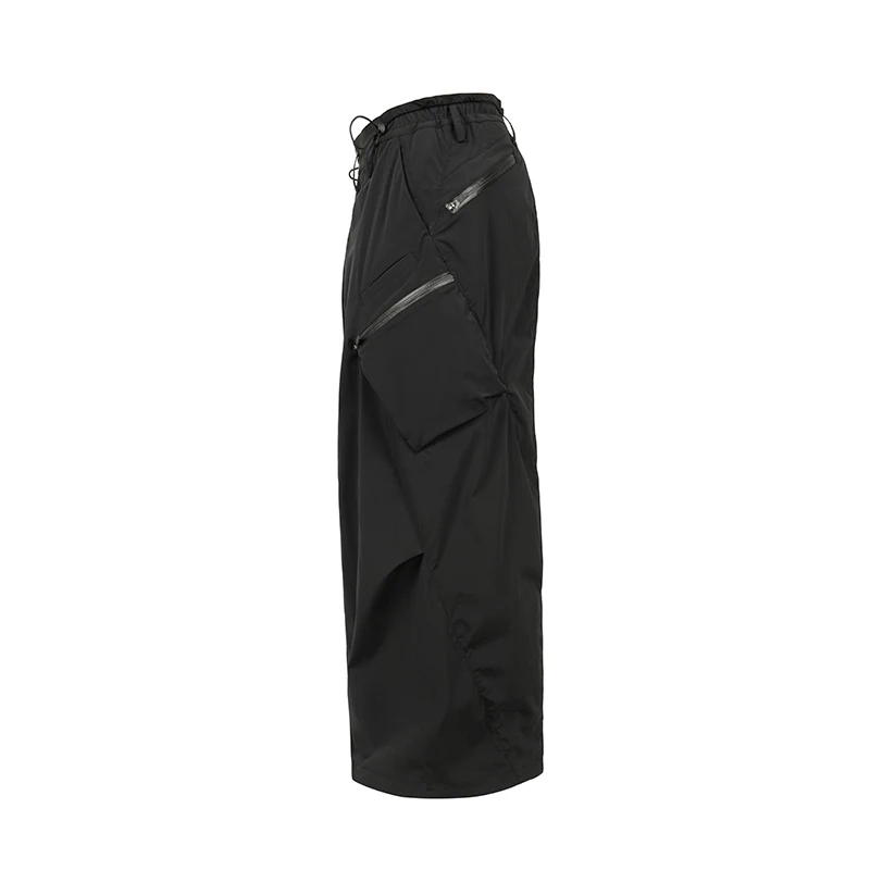 INCONSTANT 24SS Three-proof fabric sun-proof nylon four-pleat wide-leg pants Avant-garde design fashion trousers streetwear