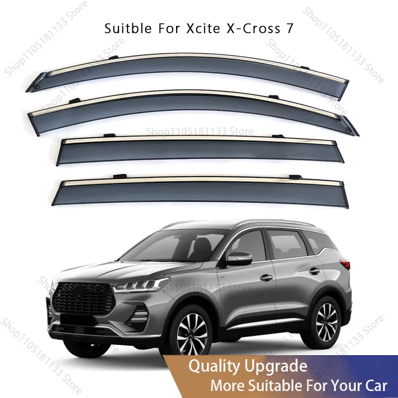 For Xcite X-Cross 7 Side Window Sun Rain Visor Weathershield Window Deflectors Weather Shields