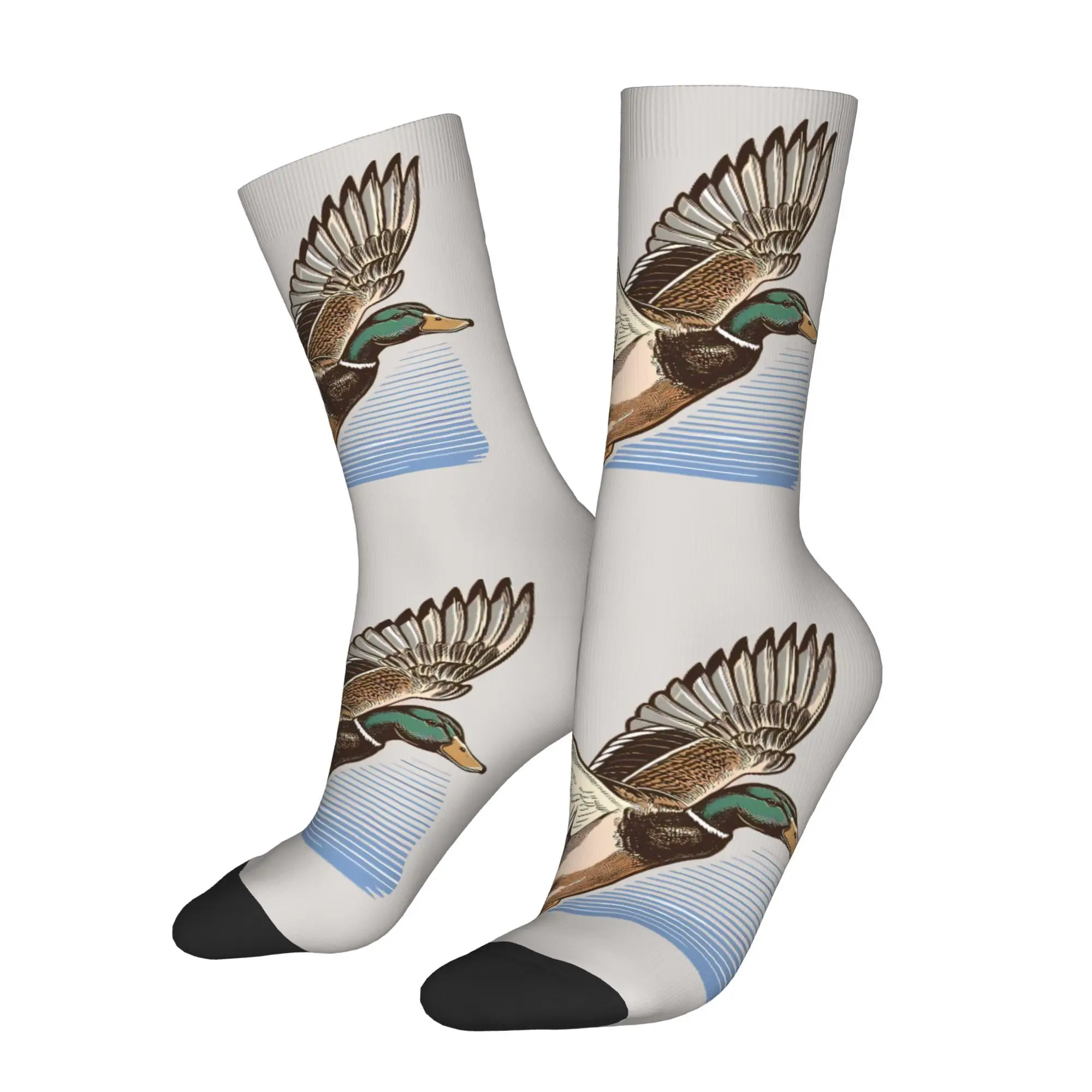 

Flying Mallard Duck Sock Printed Man Polyester Fashion