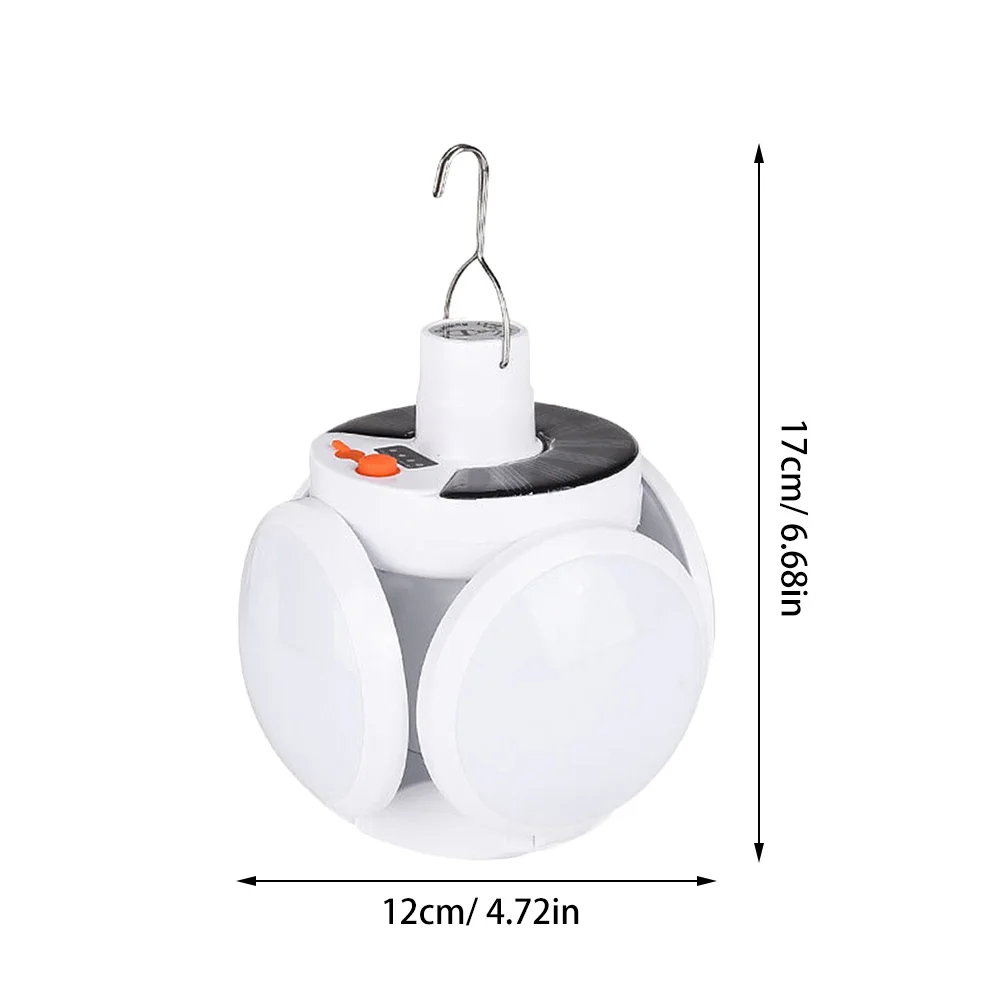 

1Pcs Foldable Solar LED Camping Tent Light Portable Rechargeable Outdoor Emergency Light USB Charging Compact Lamp