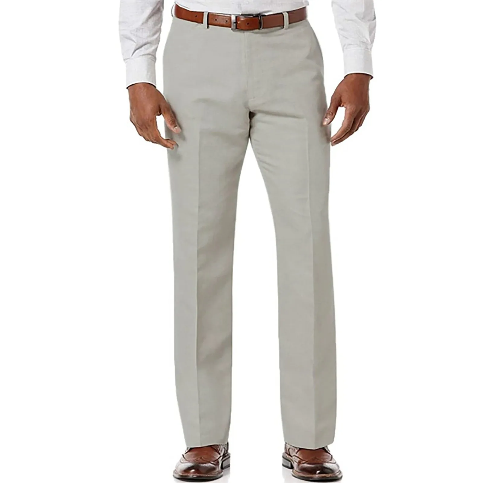 White Suit Pant Solid Color Trousers Straight Bottoms Men\'S Formal Elegant Social Dress Pants New Business Casual Pantalones