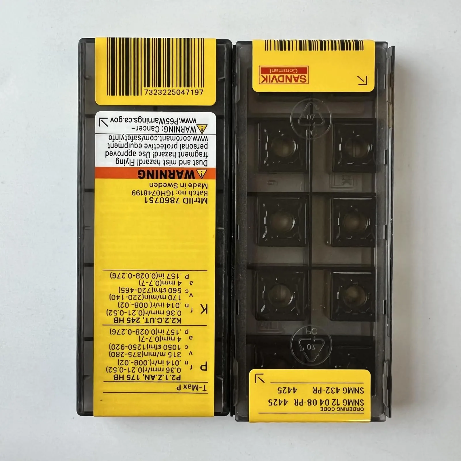 الأصلي SANDVIK / SNMG120408-PR 4425 / أداة شفرة سبائك الصلب 10 قطعة #1