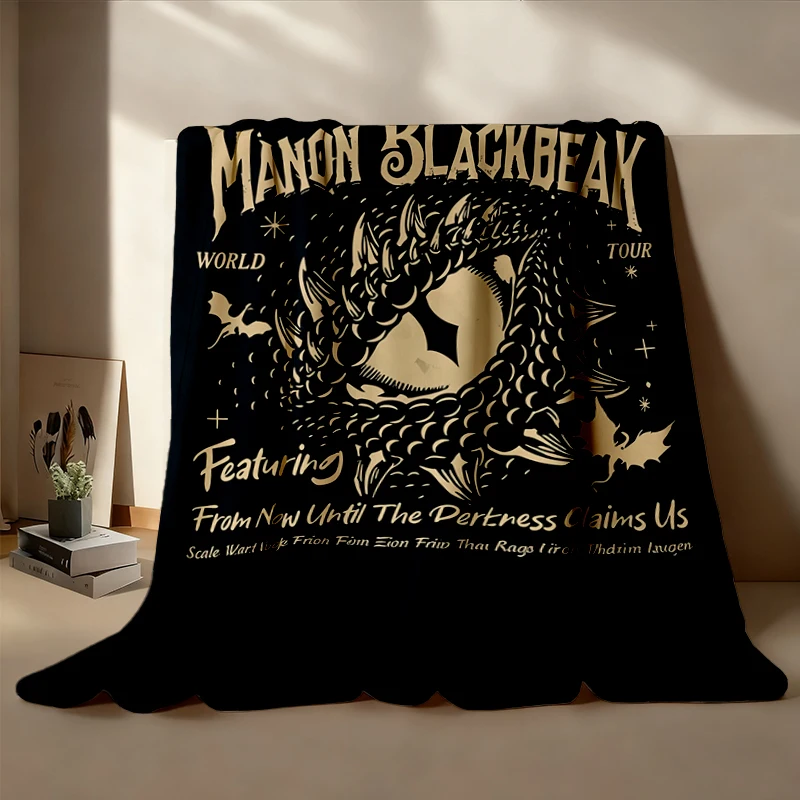 The Thirteen Presents Manon Blackbeak World Tour Cozy Blanket, Throne of Glass Warm Blanket, Witchy Vibes Soft