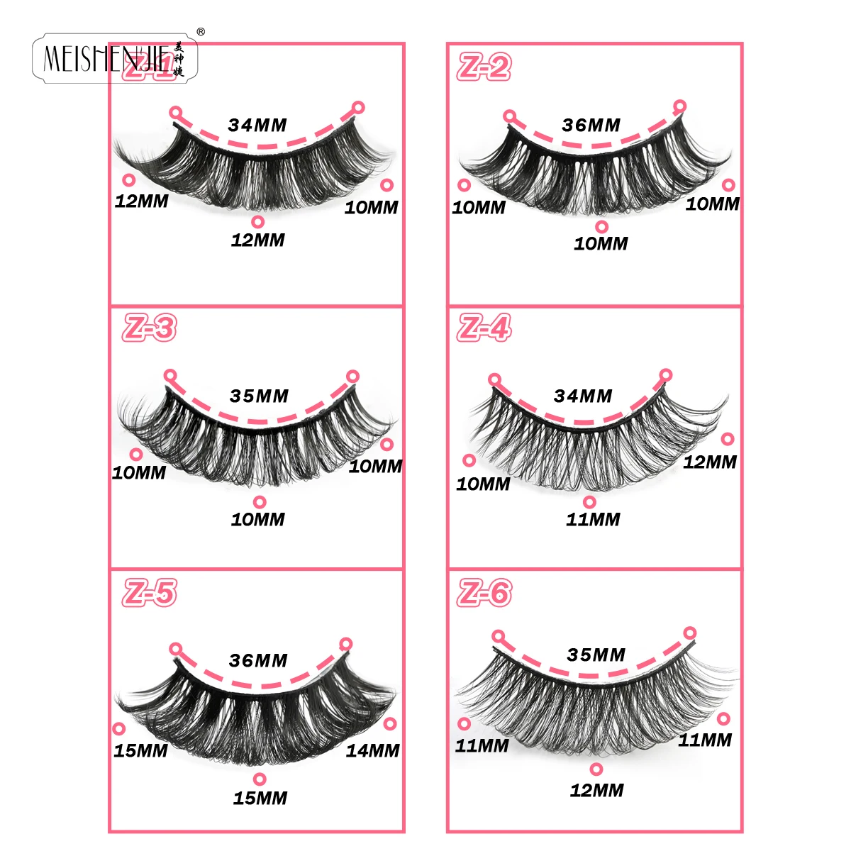 ขน Eyelashes3D ปลอมทำจากขนมิงค์เทียมขนต่อขนตานุ่มเป็นธรรมชาติ3/10คู่