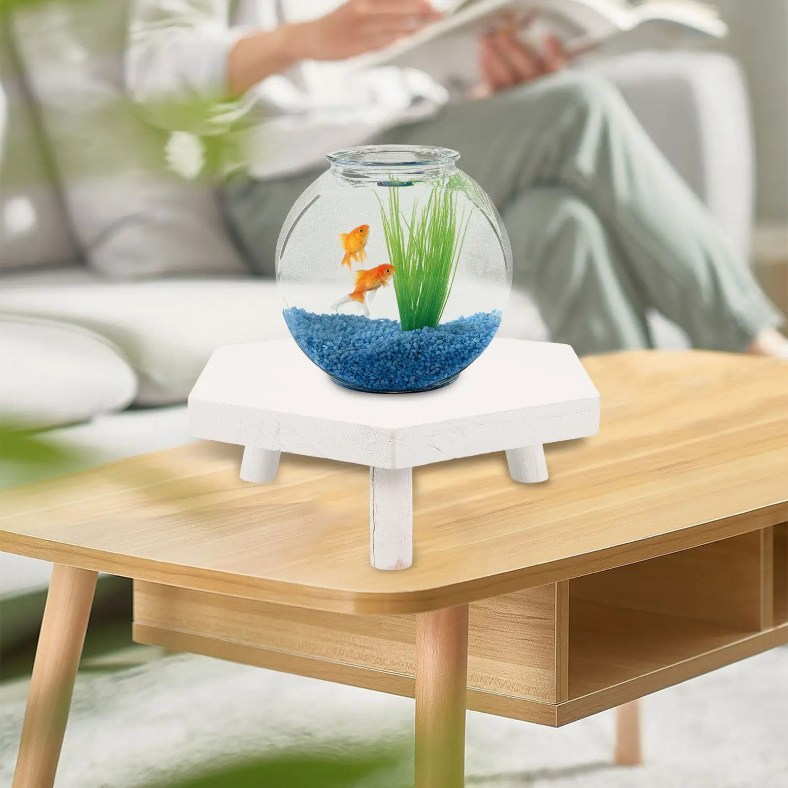 Wooden Plant Stool Stable Craft Stand Indoor Outdoor Flowerpot Riser Plant Display Rack Home Planter Holder Bonsai Rack