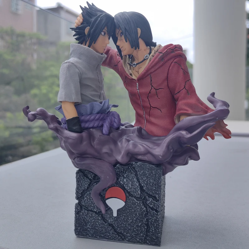 Bandai Naruto figure burning wind ferret, Sasuke brothers reconciliation stele bust model statue ornament move