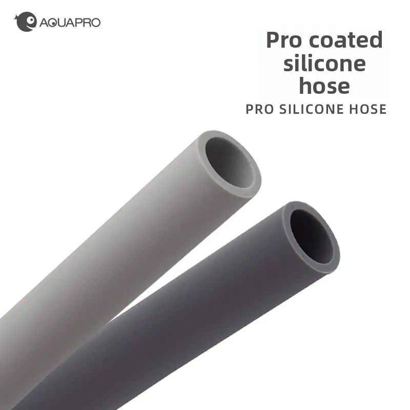 AQUAPRO Coated Silicone Aquarium Tubing - Matte Finish Kink-Resistant Hose for Filter Pump/Canister/CO2 System, Algae-Resistant