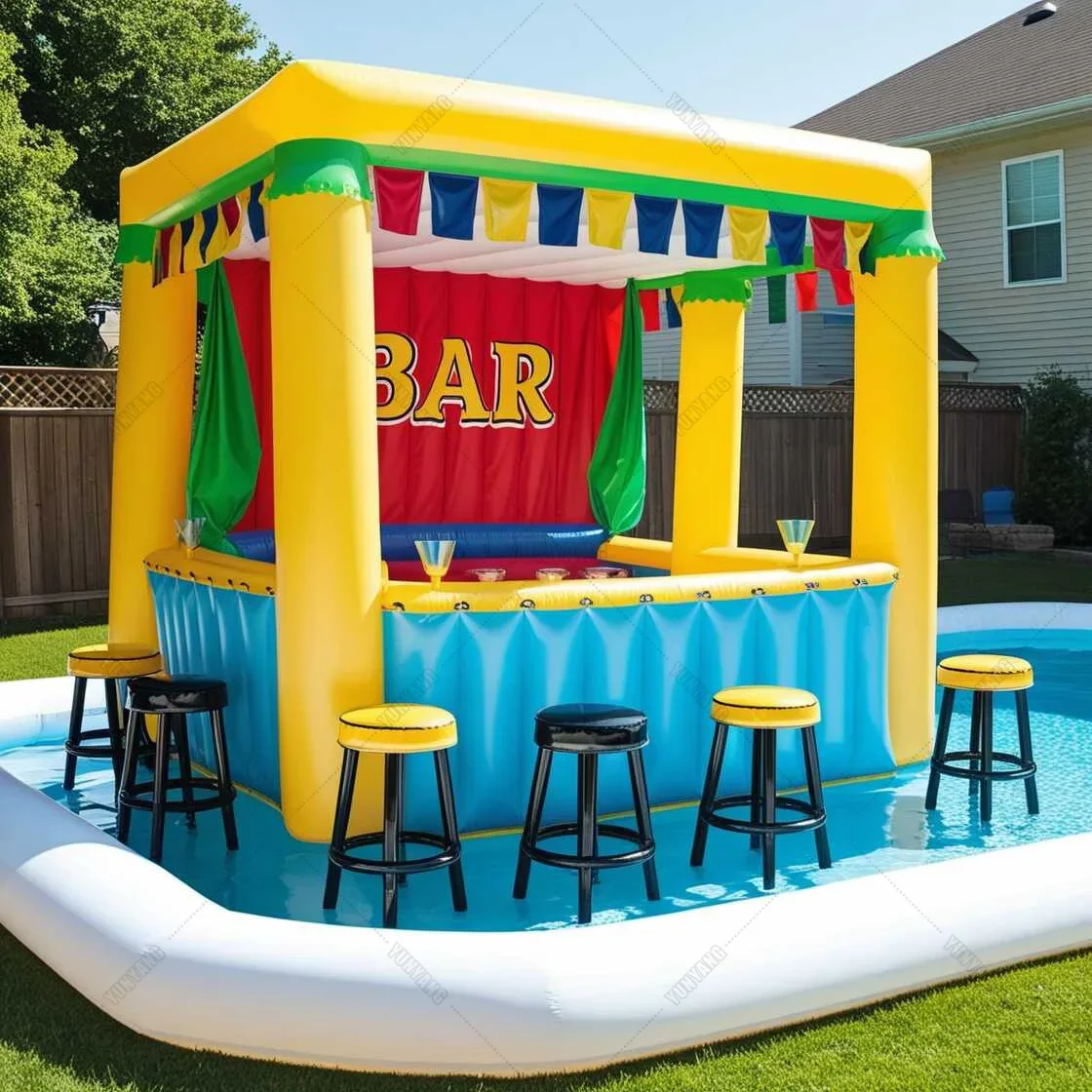 Inflatable Pool Beach Swimming Games Family Bar Outdoor Inflatable Pool Bar