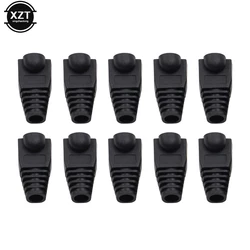 50Pcs/Lot Black Sleeve Boot Cap Plug Head For RJ45 Cat5/6 Cable Connector Modular Network Cable Case Best Selling