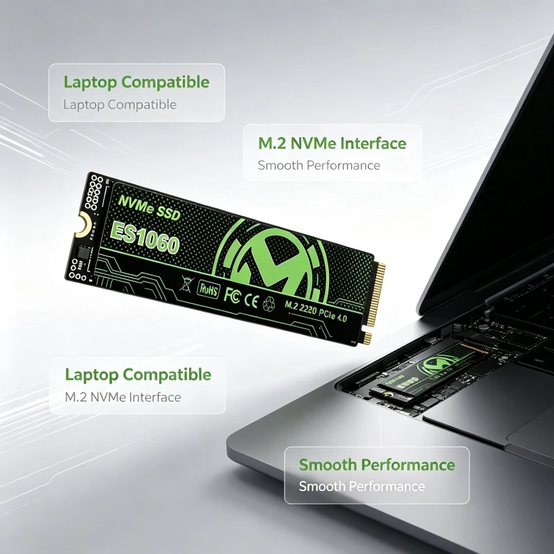 ES1060 M.2 NVMe SSD TLC 3D NAND 2280 Internal Solid State Drive 500GB‑4TB For Gaming Desktop Laptop PC Storage