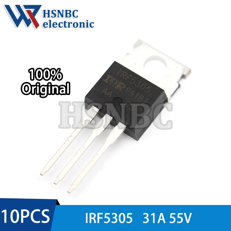 

10Pcs/Lot IRF5305 IRF5305PBF TO-220 31A 55V P-channel Power MOSFET Transistor 100% New Original