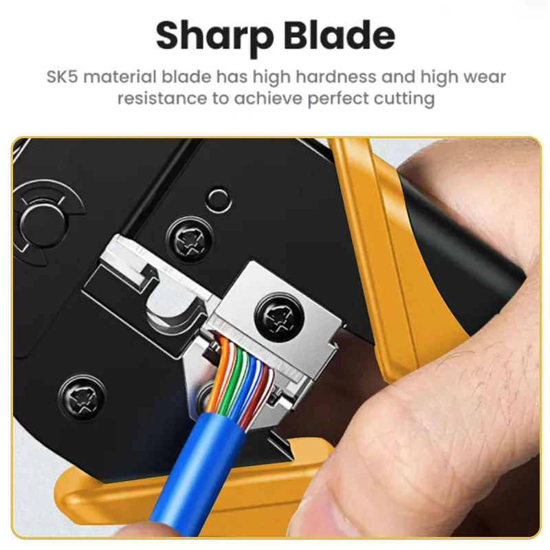 RJ45 Crimping Tool Ethernet Network LAN Cable Crimper Cutter Stripper Plier 8P RJ45 6P RJ12 RJ11 for Modular Connector