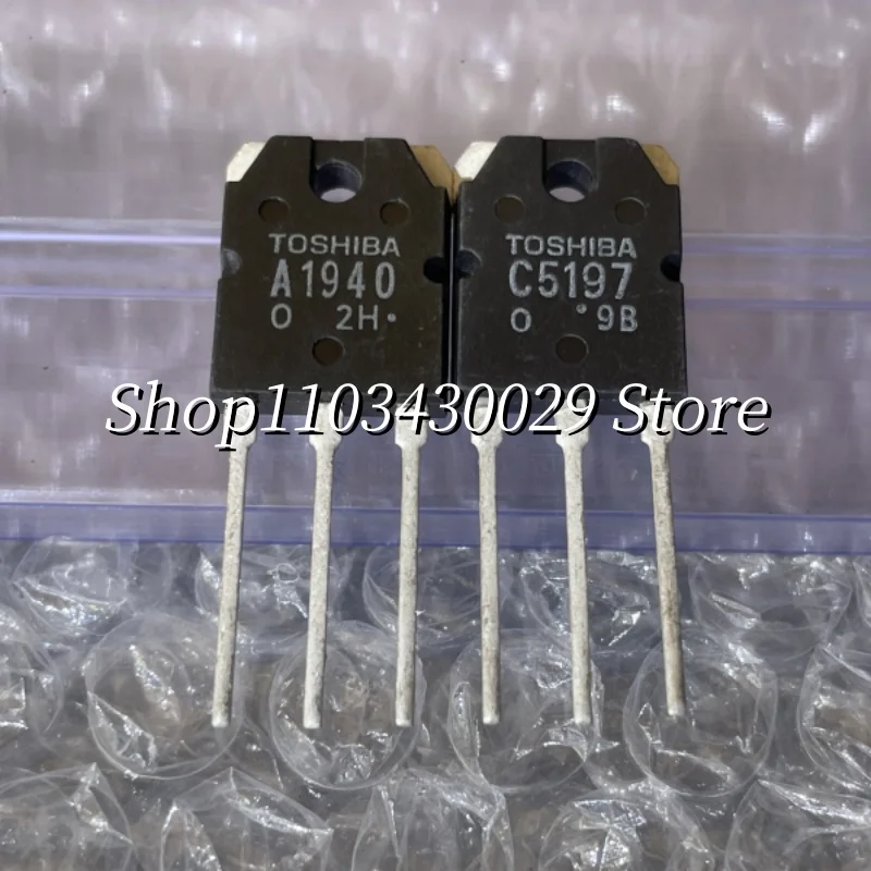 5Pairs(10PCS) New Original 2SA1940 A1940 + 2SC5197 C5197 TO-3P 8A 120V PNP + NPN Transistor