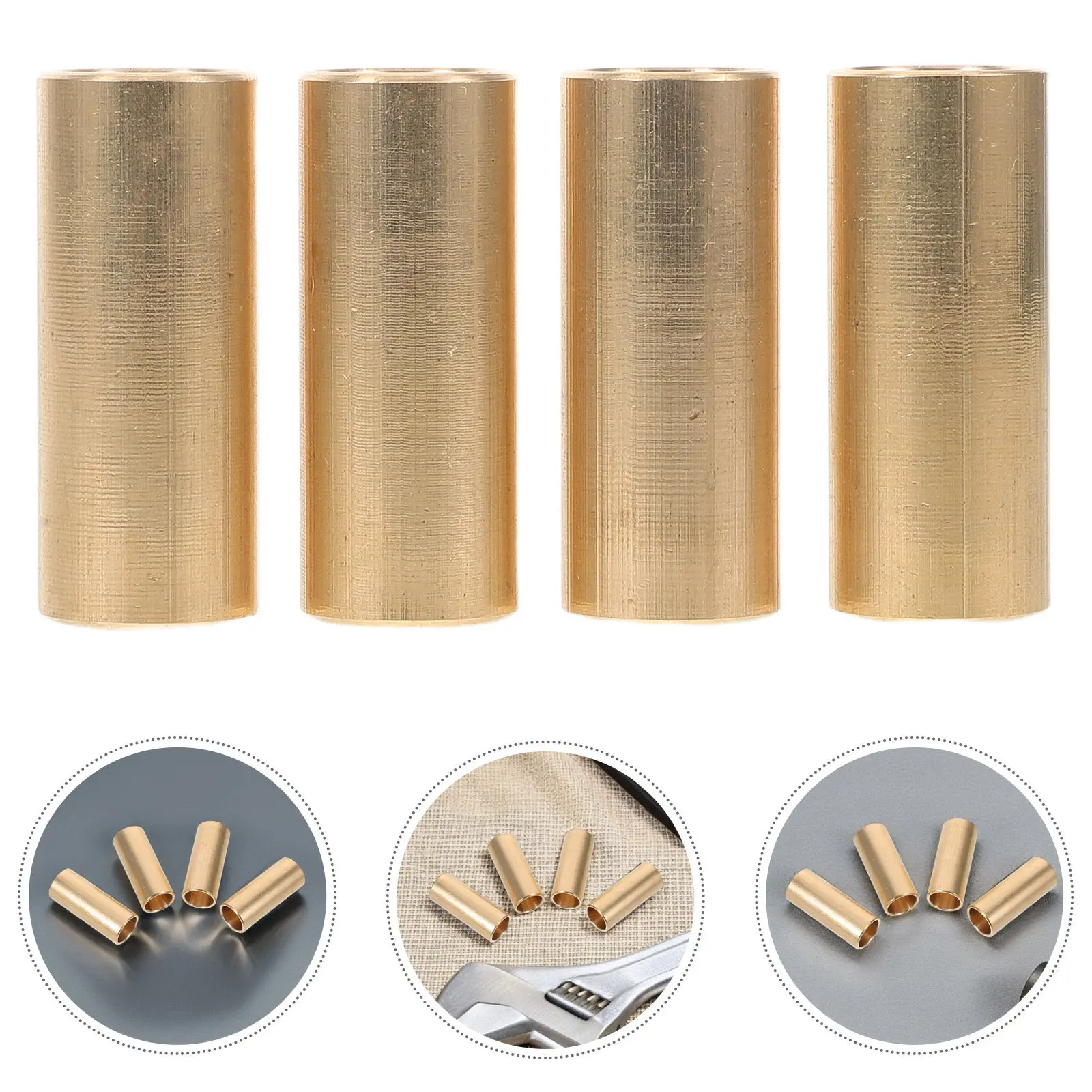 4Pcs Brass Trailer Leaf Spring Bushings for Double Eye Springs High Wear Resistance Extreme Weather Adaptability Smooth Towing
