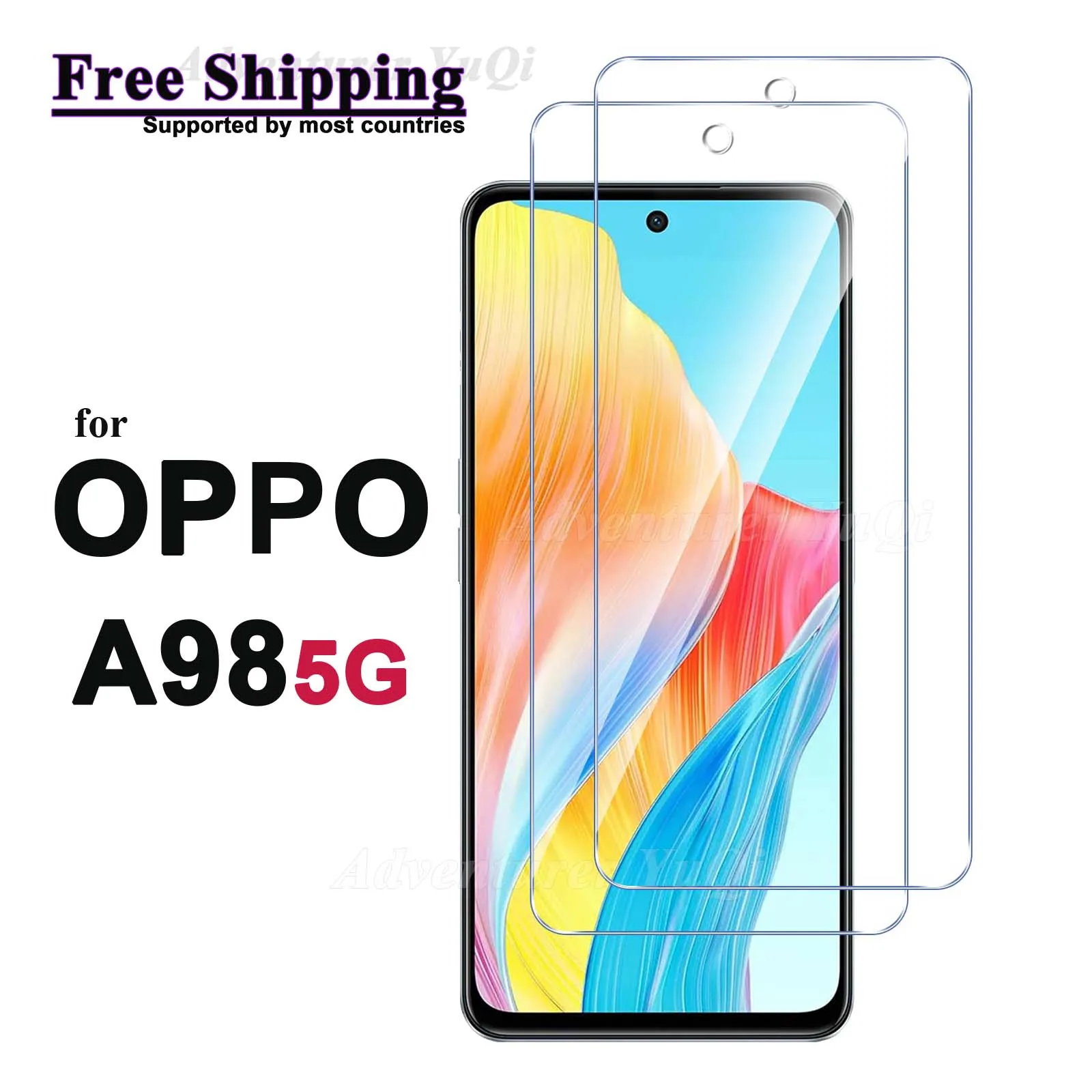 Screen Protector for OPPO A98 5G Tempered Glass Crystal HD 9H Transparent Anti Scratch Case Friendly Mica High Aluminum