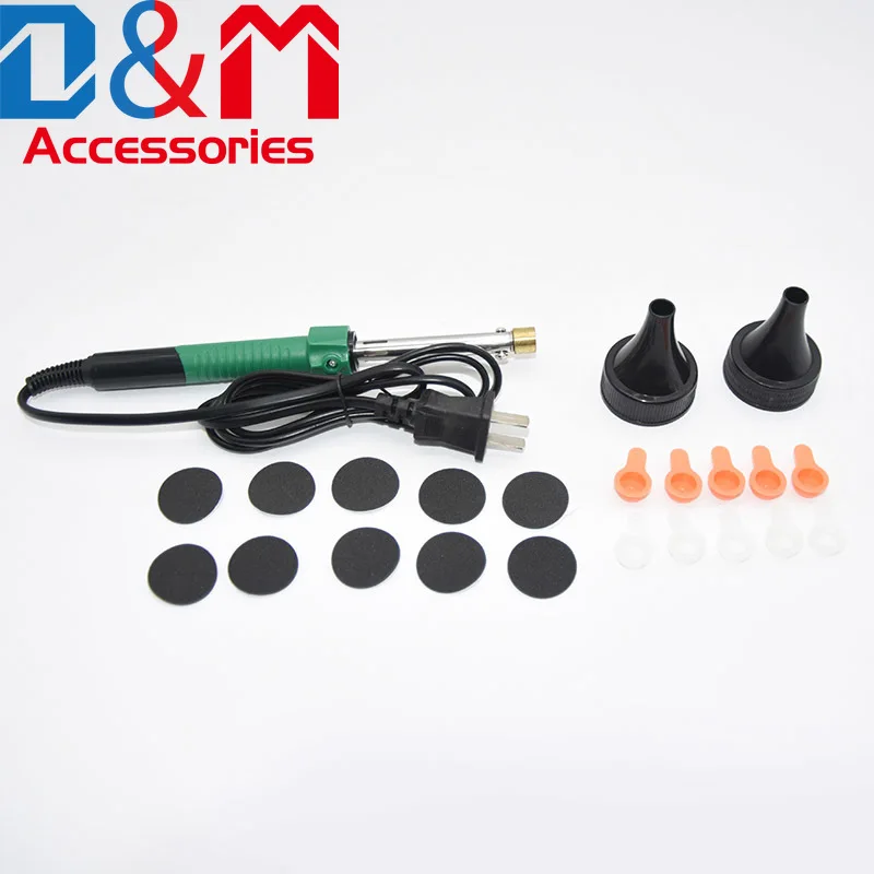 2sets TONER CARTRIDGE REFILL TOOL Driller ELECTRIC SOLDERING IRON Printer Maintenance Repair Hole Making Solder Kit