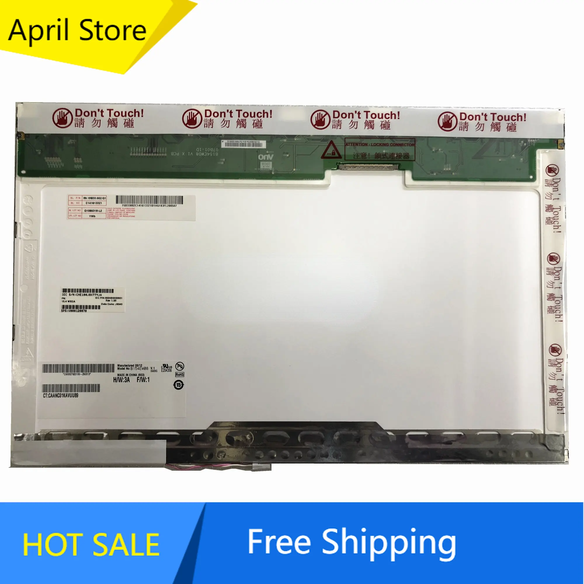 

B154EW08 V.1 Fit N154I3-L02 B154EW02 B154EW01 LTN154X3 LTN154AT02 LP154W01 LP154WX5 15.4''Laptop LCD Screen 1280*800 LVDS 30 PIN