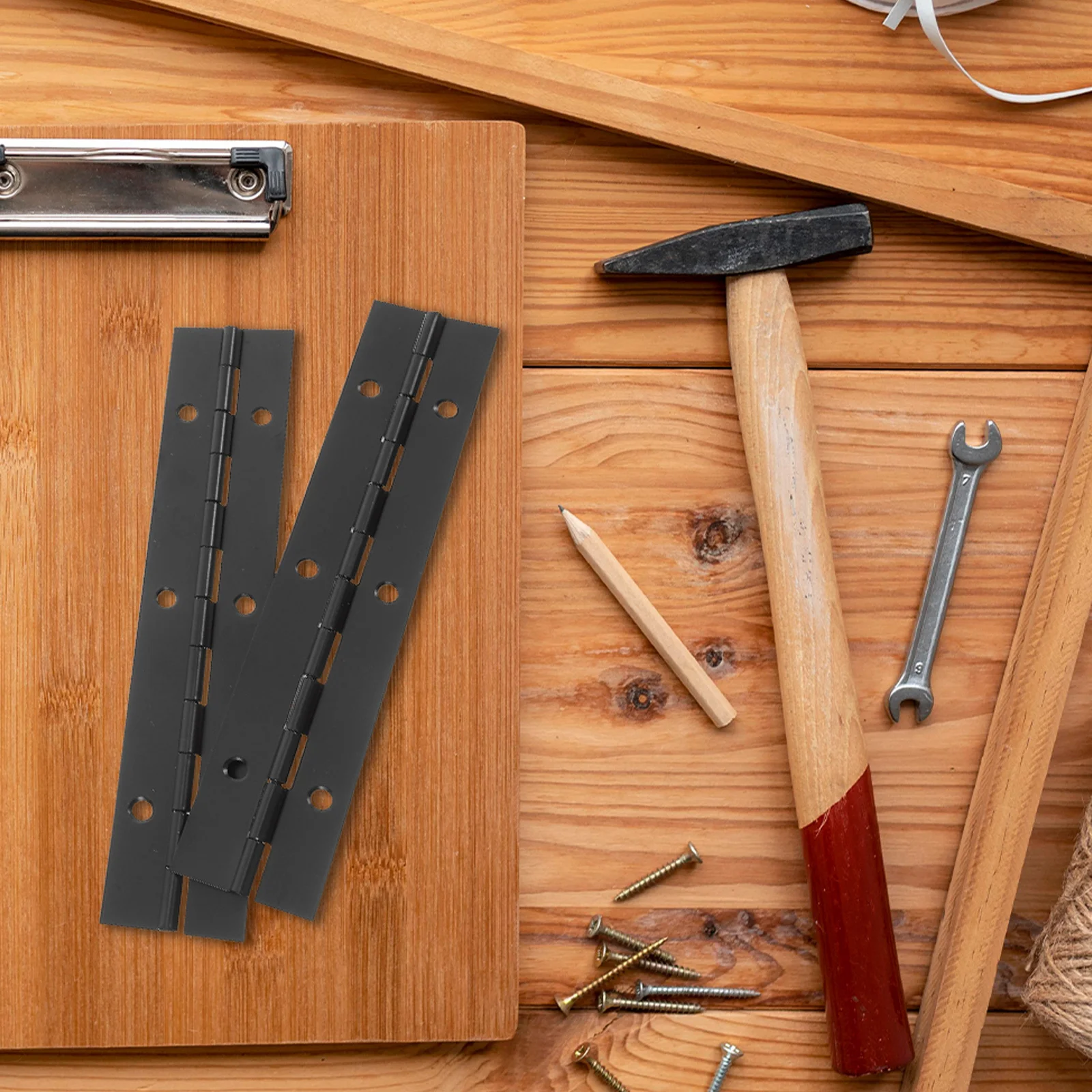 1 set cerniere per pianoforte lunghe nere resistenti cerniere continue porte per armadi pieghevoli scatole di legno mobili cerniera in acciaio inossidabile nero