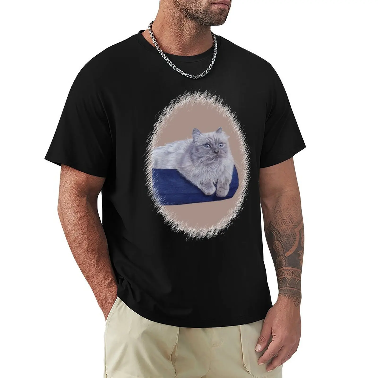 Bayou - A Portrait of a Himalayan Cat T-Shirt kawaii clothes hippie clothes anime new edition graphic t shirts men