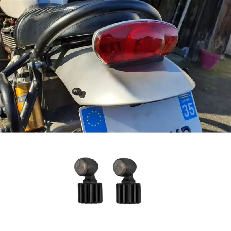 A09E-Motorcycle Turn Signals Mini Blinkers LED Running Brake Lamp Universal For Touring Softail Sportster Dyna