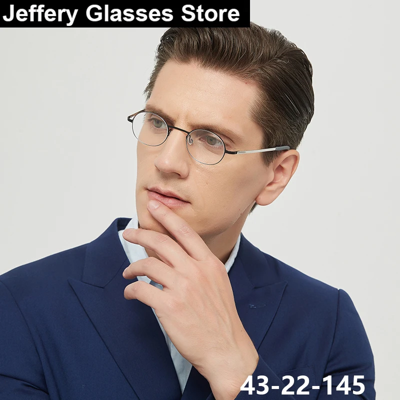 

Fashion Small Round Men Business Glasses Frame Brand Design Screwless Titanium Ultralight Eyeglasses Women Handmade Eyewear New