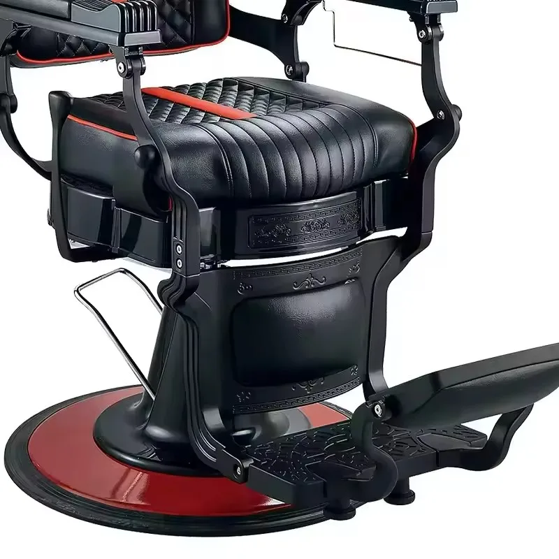 Barbershop Furniture Heavy Duty Hair Dresser Shaving Chair Luxury Round Base Styling Barber Chair for Men