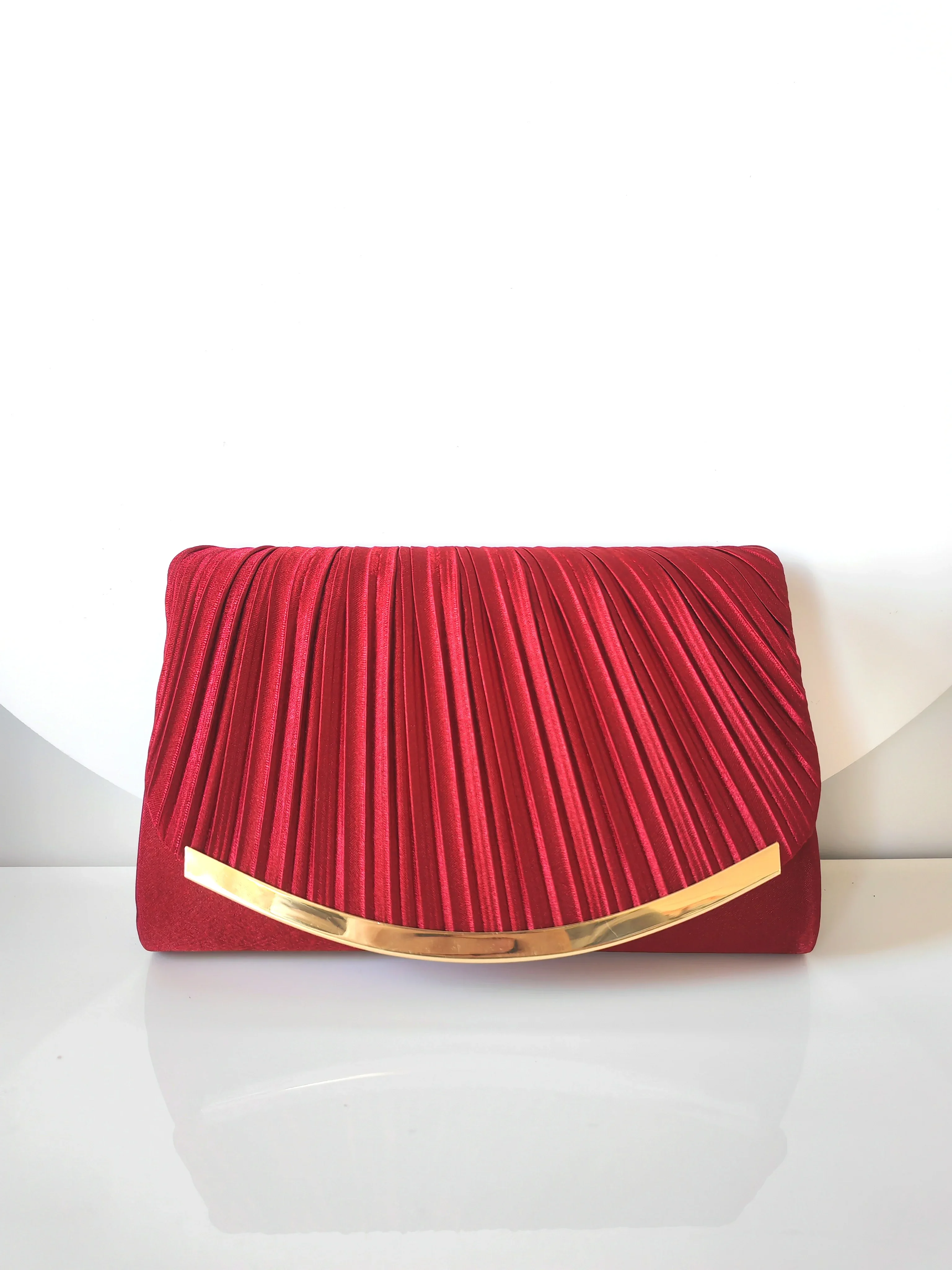 @Wine red Unique design Clutch Bag Pleold fashion gorgeous elegant Lady Handbag Party Wedding Bridal Dress Bag Evening Bag