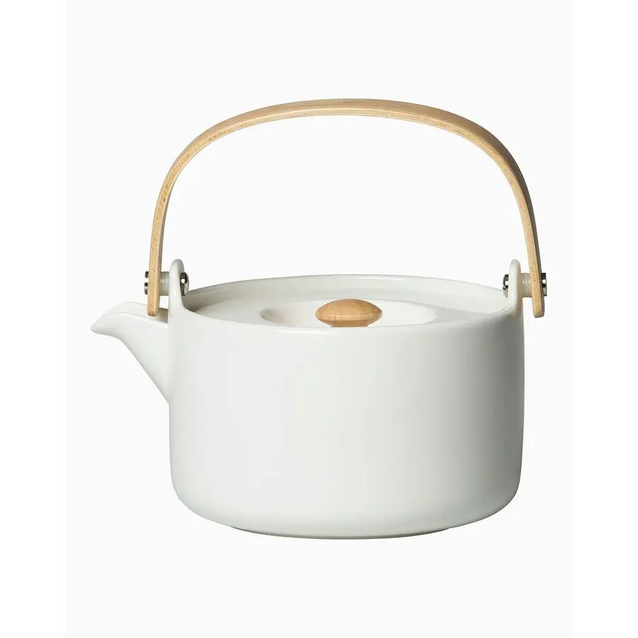 

Oiva Stoneware Teapot Refine Your Kitchen Decor with Our Iconic White Stoneware Stylish amp Classic Ceramic Teapot with Tea Infu