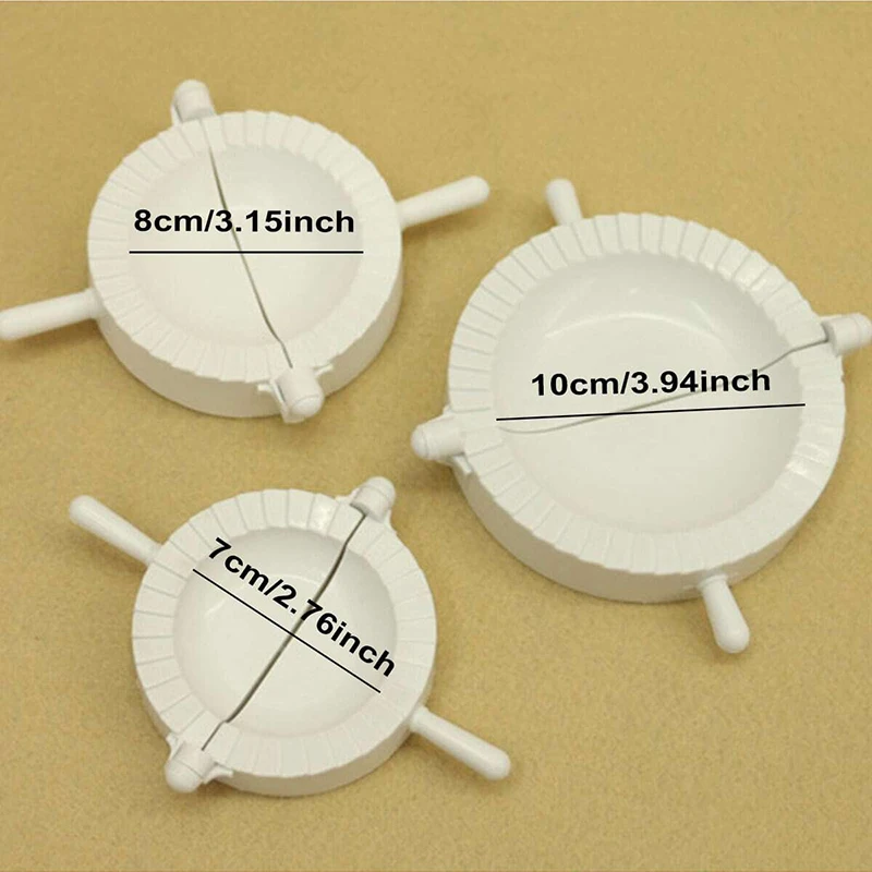 3pcs 7cm/8cm/10cm Manual Dumpling Maker Plastic Mold Set Quick Dumpling Making Tool Kitchen Household Tools Dumpling Clip TMZ