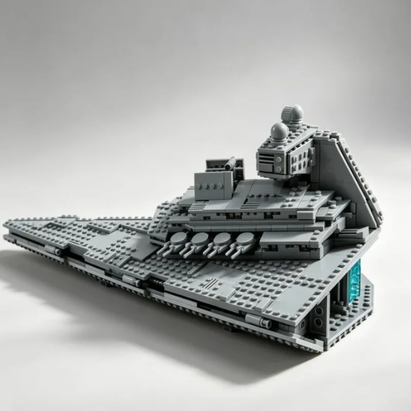 In Stock 1555pcs Star Interstellar Conflict Cruiser Fiction Military Model Building Block Bricks For Birthday Festival Toys view 3