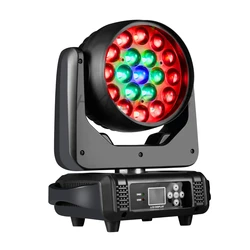 LED Zoom Beam Wash Moving Head Light, 19x15W, RGBW, 4in 1 feixe, profissional DJ Bar, Stage Machine, DMX512, Luzes DJ