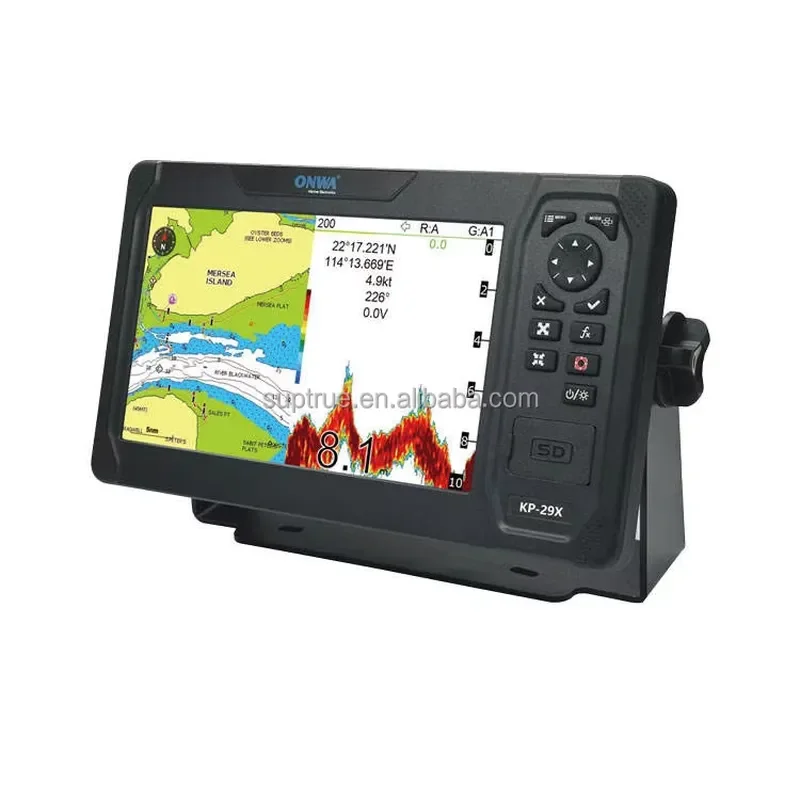 9 Inch GPS Chart Plotter Class B AIS Transponder 600W Fish Finder NMEA2000 Marine Navigation System for Boat Fishing