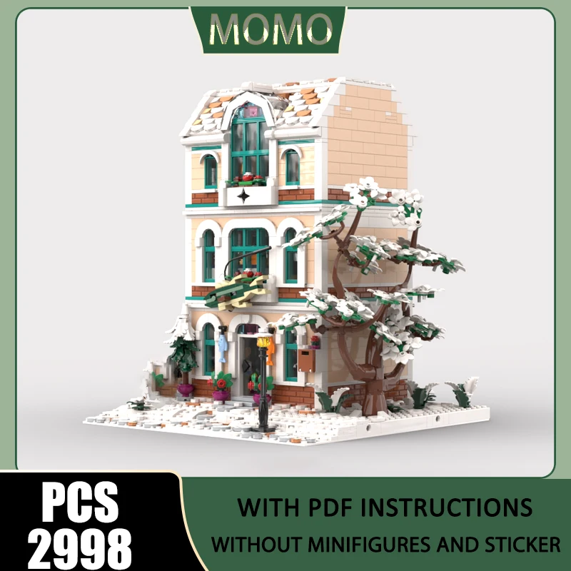 City Street View Model Moc Building Bricks Winter Fishing Store Model Technology Blocks Gifts Christmas Toys DIY Assembly