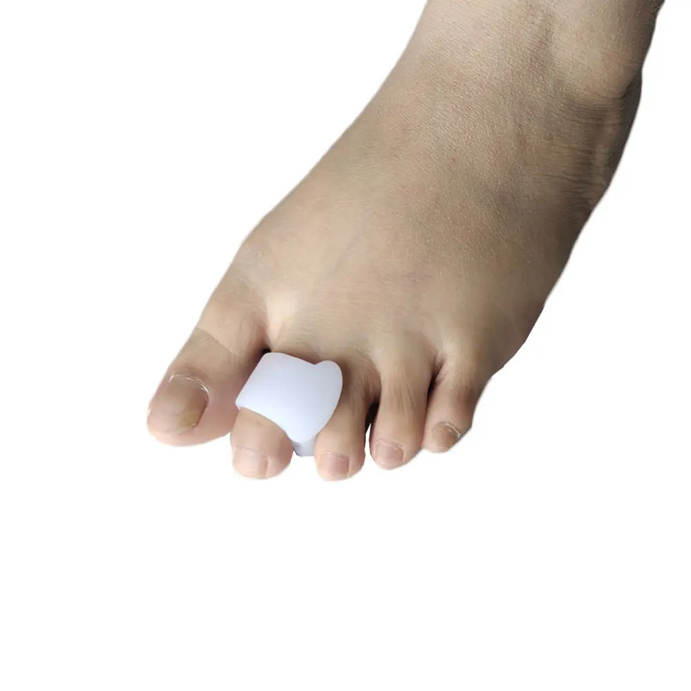 1 pz separatore delle dita sovrapposte cuscinetti per alluce valgo morbidi e confortevoli correggono le alluce valgo e ripristina le dita dei piedi alla forma originale D0038