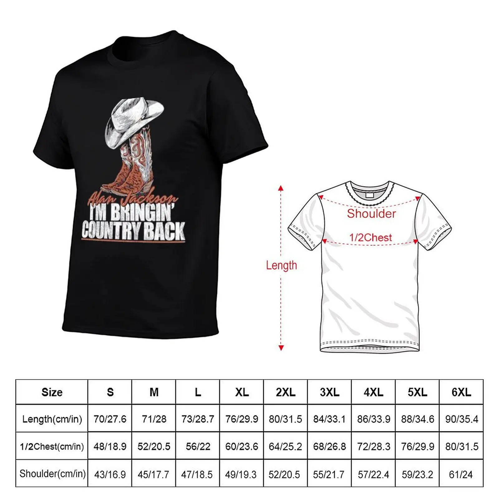 Alan Jackson Sticker T-Shirt Plus Size Basic Short Sleeve Top