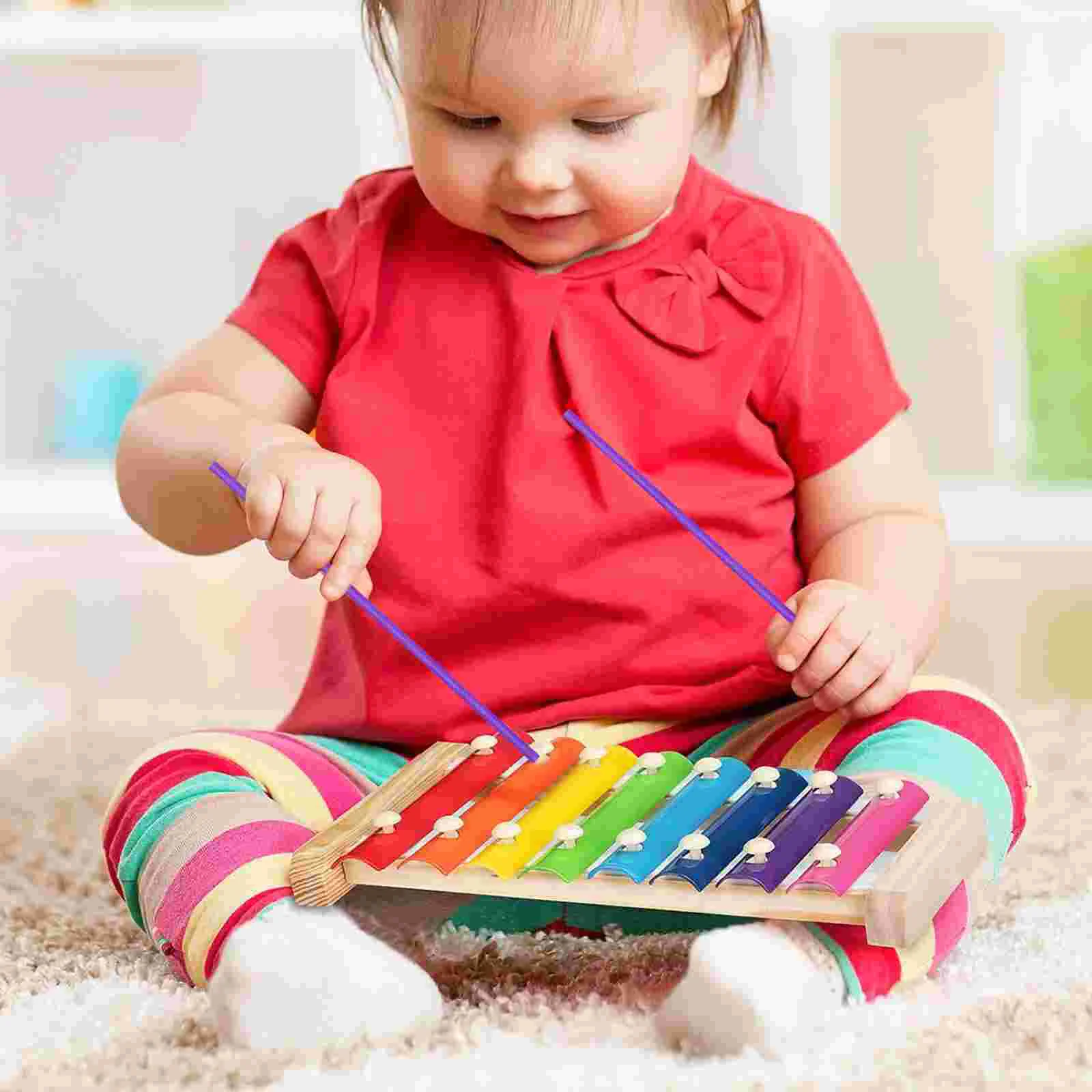 50 Pcs Colorful Musical Stick Beginner Instruments Tools Toy Drumsticks for Child