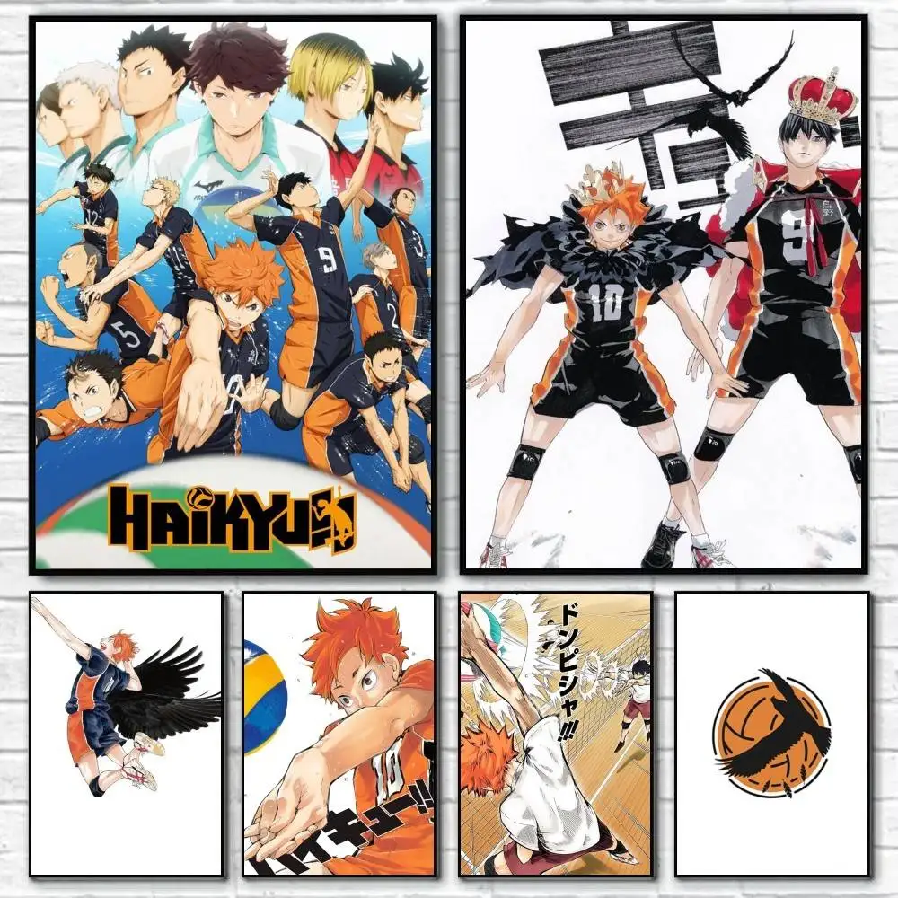 Haikyu!! Manga hinata shoyo  Poster Waterproof HD Art Wall Decal Self-Adhesive Print