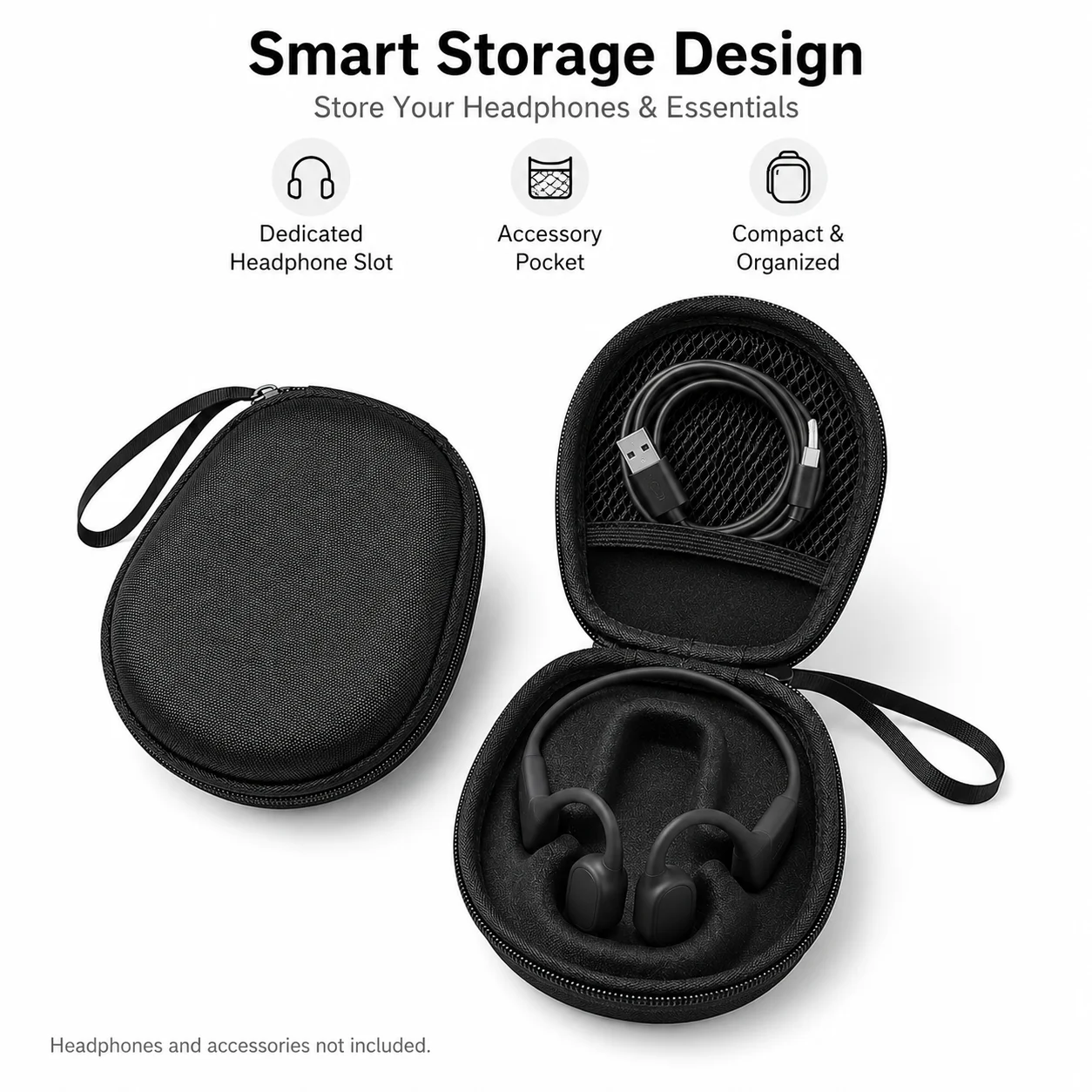 Universal EVA Carrying Case fo - Hard Travel Case Bone Conduction Earphones ulasan dan harga