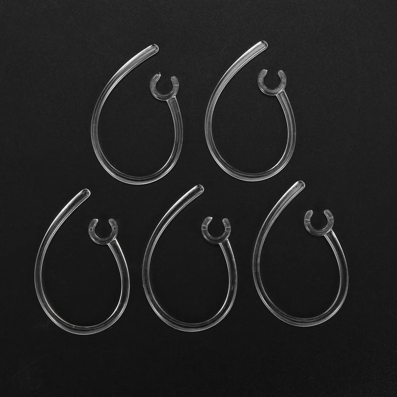 5x Universal Small Clamp Bluetooth Ear Hook Loop Clip Replacement Clear