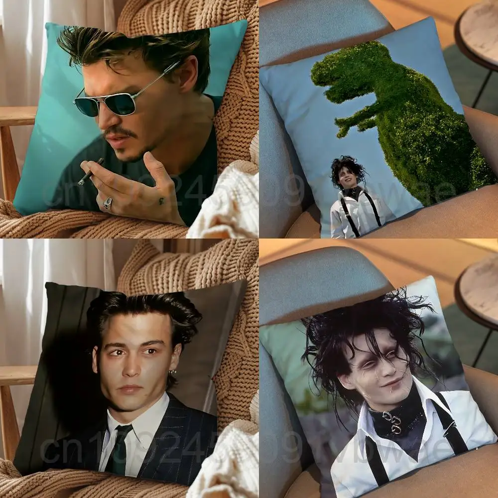 

Actor Johnny Depp Scissorhands Edward room decor para regalar pillow cover living room sofa cushion cover bedroom room bed