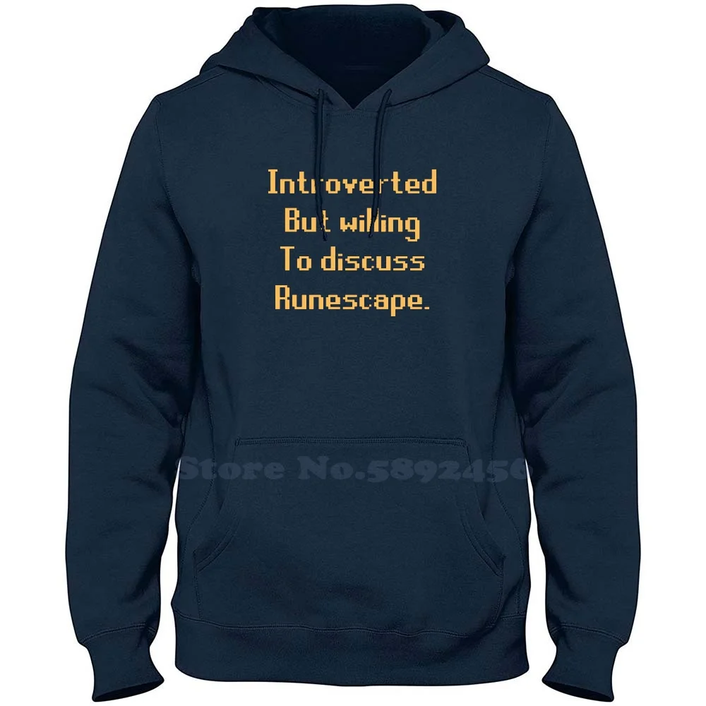 Funny Gaming Text 100% Pure Cotton Hoodie Old School Osrs Meme Meme Artistic Imp 2007Scape Rs07