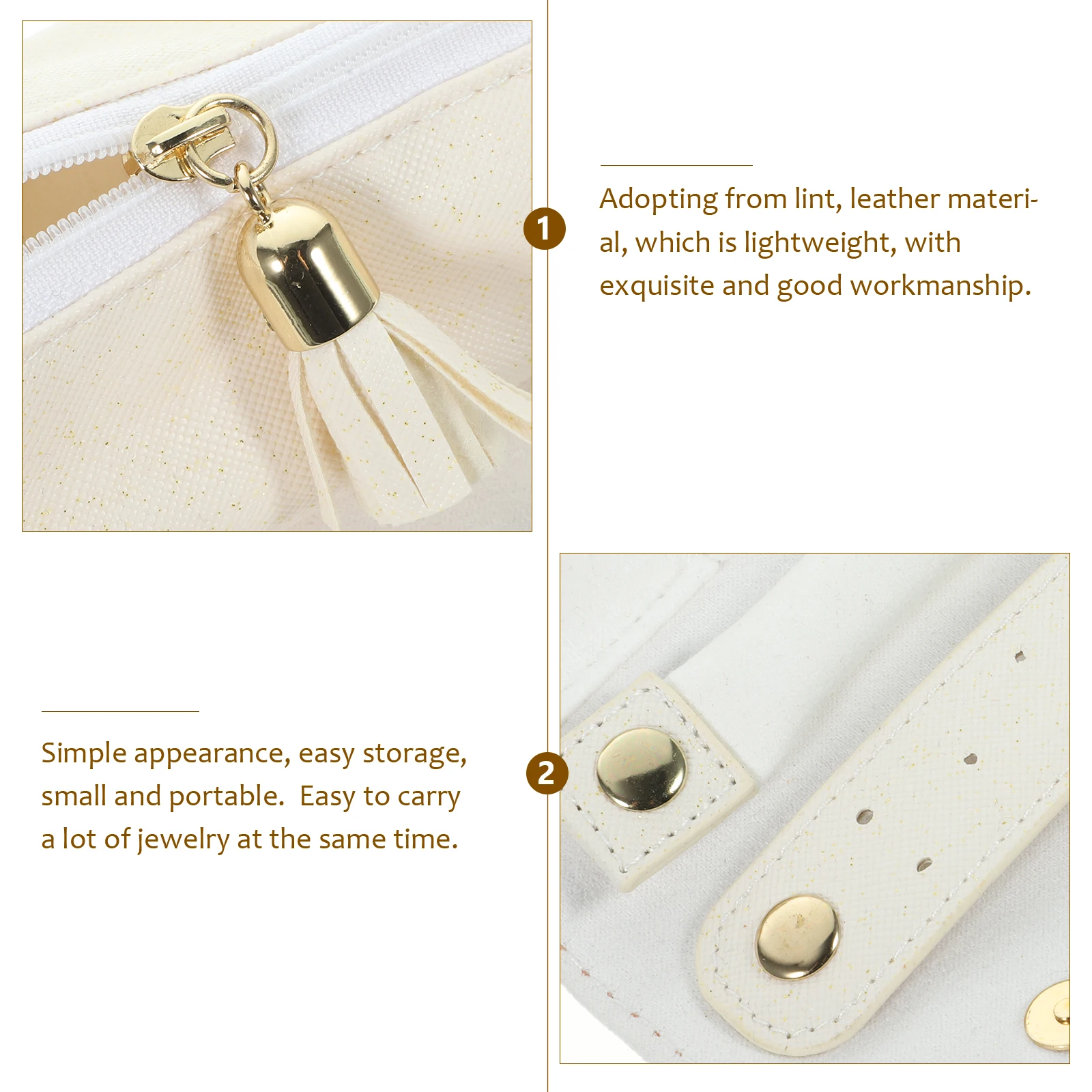 

Jewelry Pouch for Traveling Storage Bag Foldable Square Portable Organizer Case