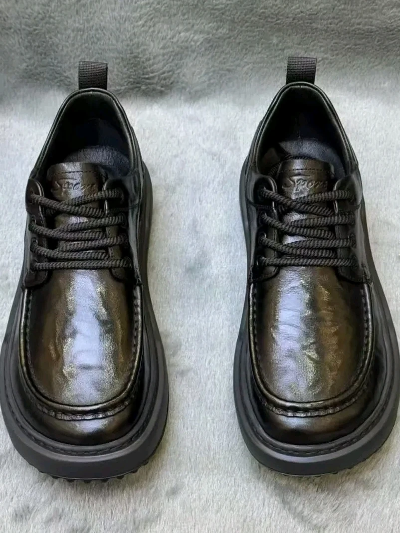 

Новые мужские повседневные удобные кожаные ботинки 2666: модные, универсальные, высококачественные, стильные, деловые, кожаные, без шнурков