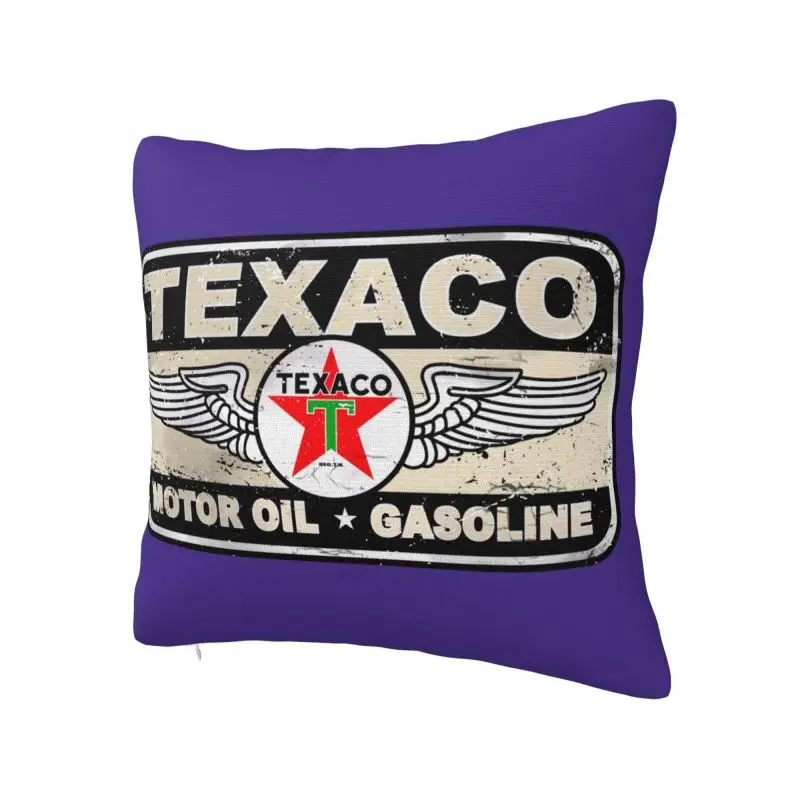 Vintage Texaco Sign Pillow Covers Decoration Luxury Cushion Decoration Salon Square Pillowcase