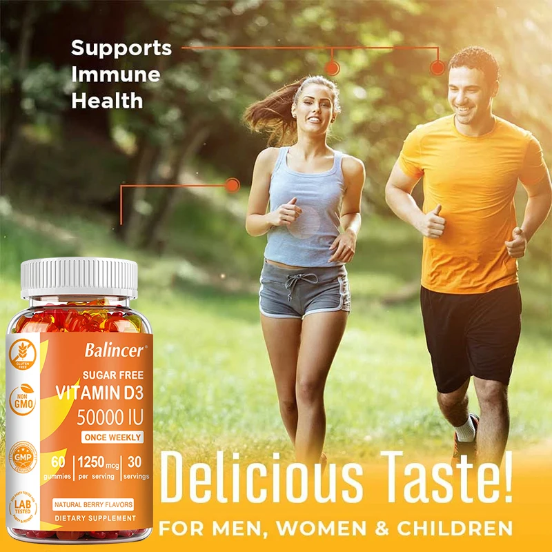 High Potency Vitamin D3 50,000 IU - Immune Support, Bone, Teeth, Heart and Nerve Health, Antioxidant - Gluten-Free, Non-GMO - Image 3