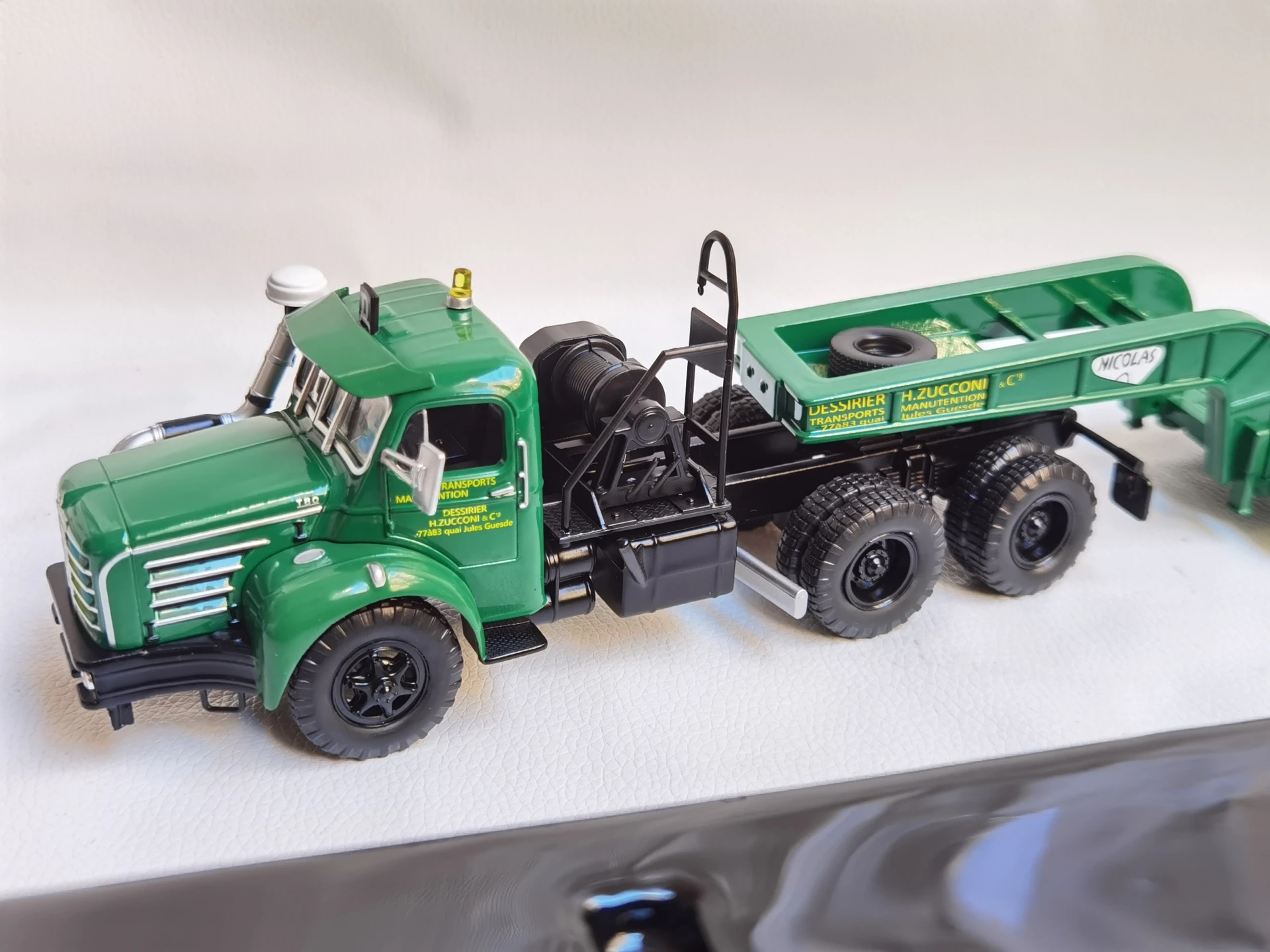 Diecast ODEON BERLIET TBO DESSIRIER ZUCCOHONI Französisch Berliet Anhänger Lkw Modell T6i3 Legierung Auto Modell Sammeln Spielzeug